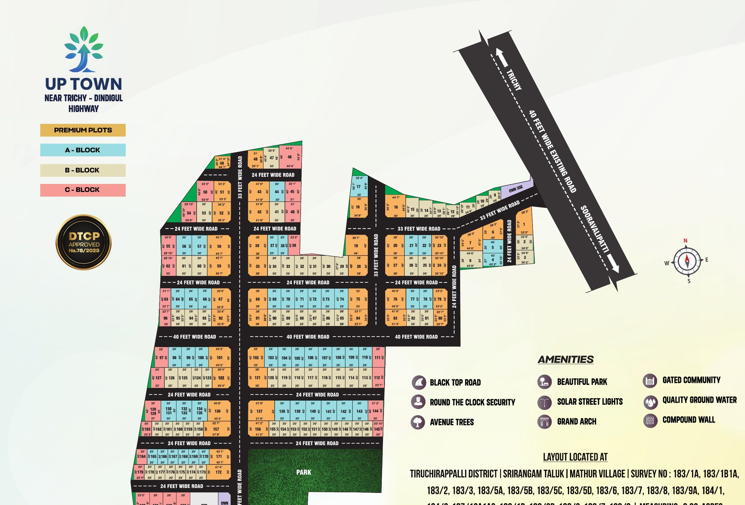 DTCP Approved Layout Plan VIP Uptown Trichy